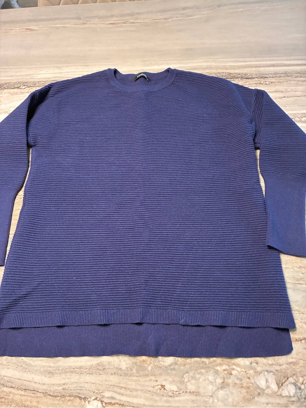 Women’s Crewneck Sweater - Navy Blue like new textured sz M